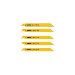 Lame Scie Sabre & Alligator DEWALT 5 Lames De Scies Sabres Bi-Métal 228 Mm - Réf. DT2349